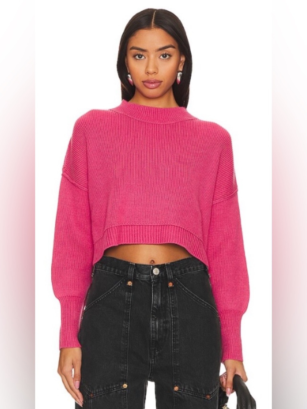 NWT Free People Easy Street Crop Sweater Size XS